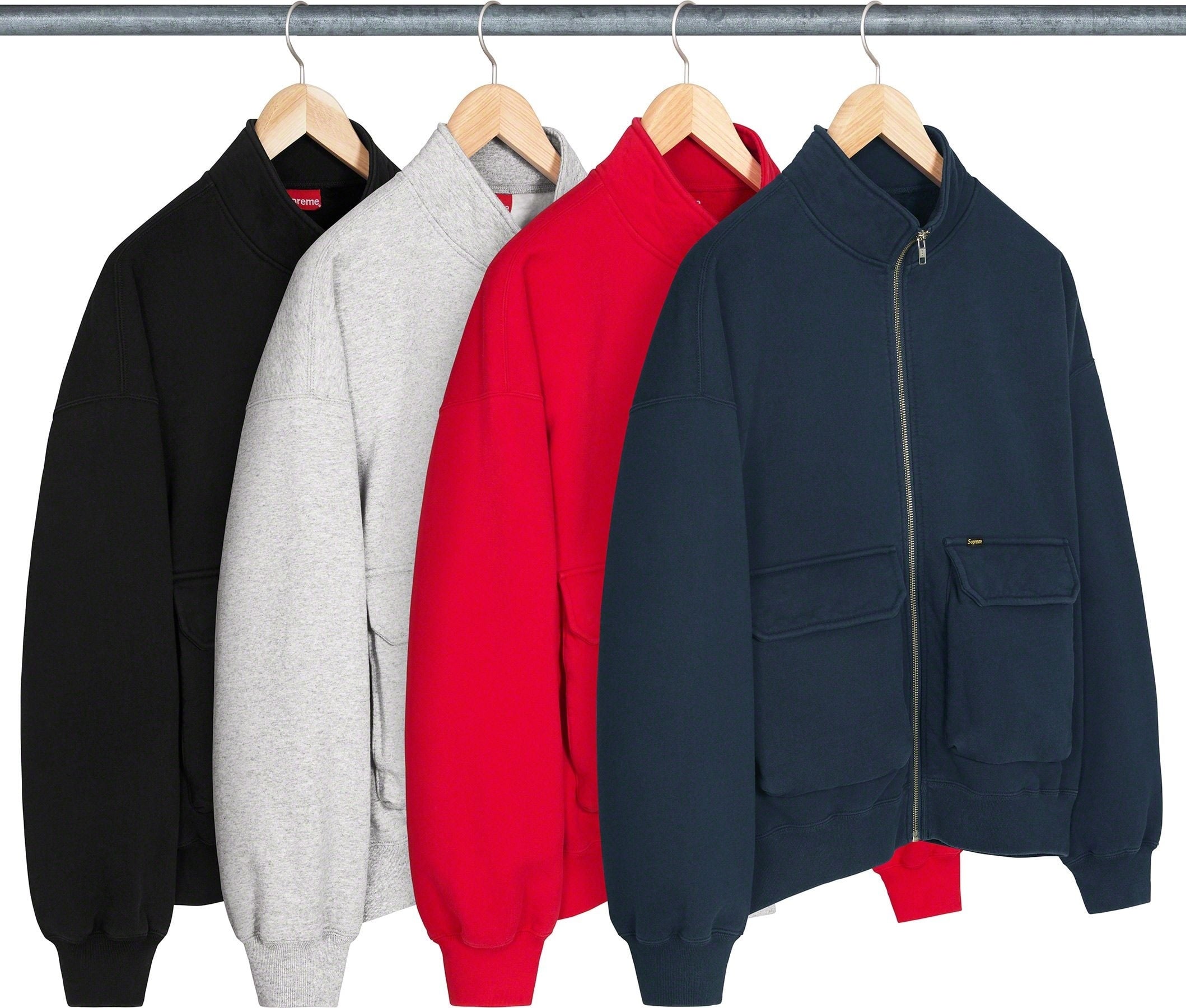 Cargo Pocket Zip Up Sweatshirt